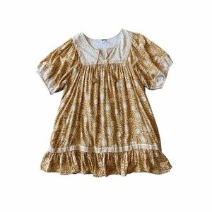 Old Navy Yellow Boho Babydoll Mini Dress - Size 3X